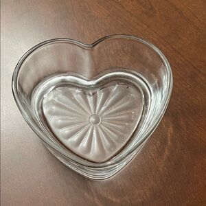 Heart-Shaped Glass Bowl